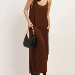 Shein Spaghetti Strap Maxi Slip Dress with Pockets-image-84