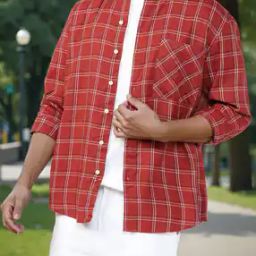 Shein Spread Collar Full Sleeves Checked Shirt-image-34