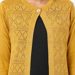 fusion Textured Shrug with Button Closure image 3