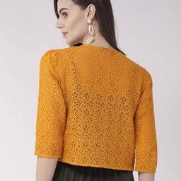 style quotient Crop Length Shrug with Open Front image 3