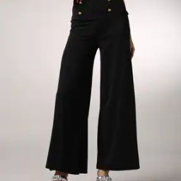 Shein Full Length High Rise Mock Button Wide Pants-picture-20