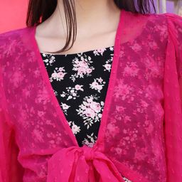 sera Bardot Front-Open Shrug with Short Sleeves image 4