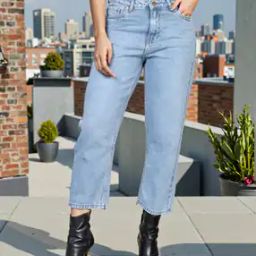 Shein Mid-Calf Length Low Rise Tapered Fit Jeans-image-96