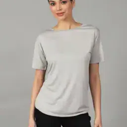 Shein Casual Boat Neck Ribbed T-Shirt With Criss-Cross Keyhole Back-image-65