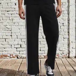 Shein Ankle Length Contrast Stripes Straight Track Pants-image-59
