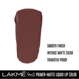 lakme 9 to5 Primer & Matte Liquid Lip Color- MB3 image 4