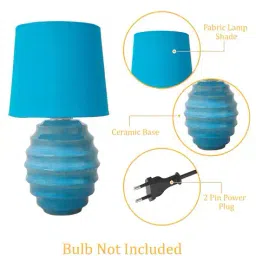 homesake Ceramic Table Lamp with Fabric Shade image 4