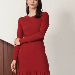 Shein Mini Length Full Sleeve Ribbed Sheath Dress-image-29