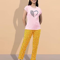 lyra Printed Pyjamas with Elasticated Drawstring Waist image 5
