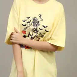 Shein Drop-Shoulder Chest Typographic Print Oversized Fit Crew Tshirt-picture-39