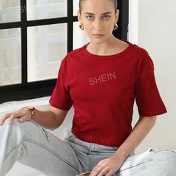 Shein Casual Drop-shoulder Sleeve Stylised T-shirt with Back Choker Neck-image-38