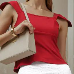 Shein Square Neck Cap Sleeves Panelled Fitted Short Top-picture-27
