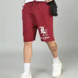 Shein Knee Length Typographic Placement Print Shorts-image-27