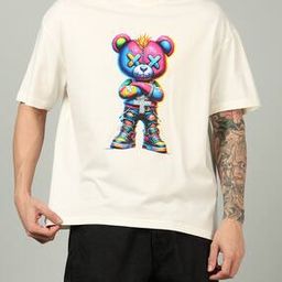 Shein Drop Shoulder Graphic Chest Print Crew Tshirt-picture-37