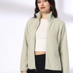 Women Zip-Up Fitted Jacket-44