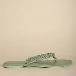 Braided Thong-Strap Flat Sandals-17