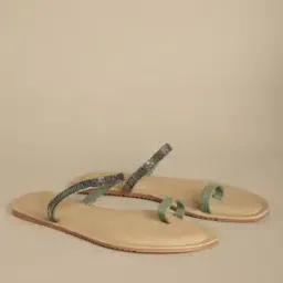 Embellished Toe-Ring Flat Sandals-image-8