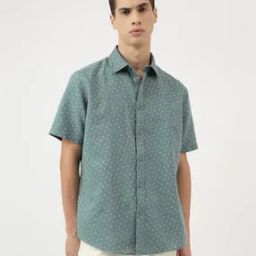 Men Micro Print Relaxed Fit Shirt-picture-27