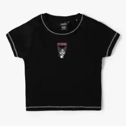 Girls Regular Fit Round-Neck T-Shirt with Placement Embroidery-picture-40