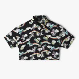 Girls Printed Boxy Fit Shirt-image-63