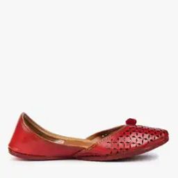 Laser-Cut Almond-Toe Slip-On Shoes-image-4