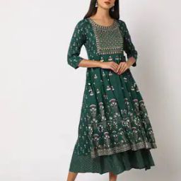 Block Print Layered A-Line Dress-picture-47