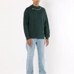 Embroidered Mock Turtle Sweatshirt-image-10
