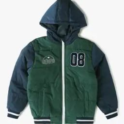 Boys Colourblock Relaxed Fit Hooded Jacket-42