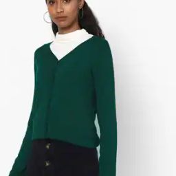 V-neck Cardigan with Full Sleeves-image-15