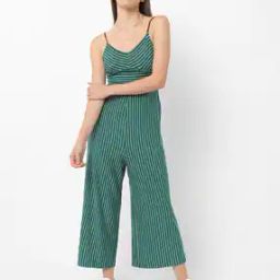 Striped Scoop-Neck Strappy Jumpsuit-image-79