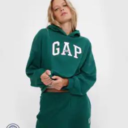 Logo Print Loose Fit Hoodie-image-92