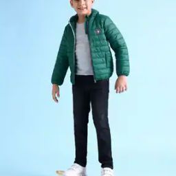 Boys Quilted Zip-Front Hooded Jacket-16