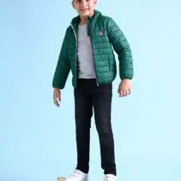 Boys Quilted Zip-Front Hooded Jacket-35