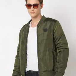 Zip-Front Bomber Jacket with Insert Pockets-picture-2