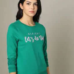 Typographic Print Round-Neck Sweatshirt-image-36