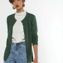 avaasa mix n' match Textured Button-Front Cardigan image 1