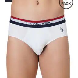 Pack of 2 Striped Waistband Antibacterial EB002 Briefs-image-55