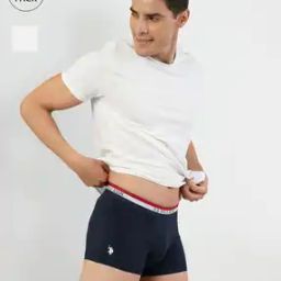 Pack of 2 Striped Waistband Antibacterial ET002 Trunks-image-2