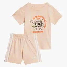 Boys Brand Embossed Cotton T-Shirt & Shorts Set-image-8