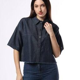 Women Slim Fit Shacket with Patch Pocket-image-35
