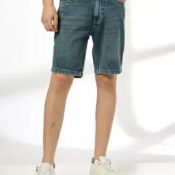 dnmx Men Washed Mid-Rise Regular Fit Shorts-picture-15