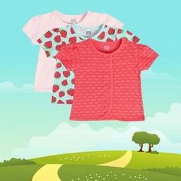 Girls Pack of 3 Printed T-Shirts-image-48