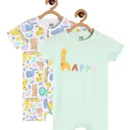 Pack of 2 Printed Rompers-image-18