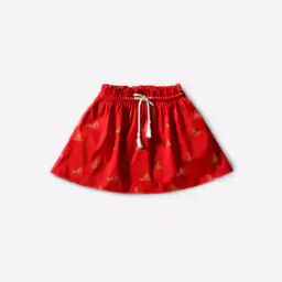 Boat Print A-line Skirt-image-40