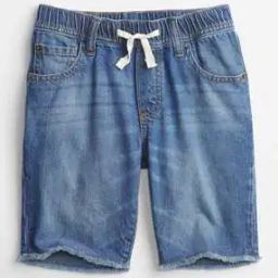 Cotton Denim Shorts with Light Whiskers-picture-36