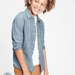 Denim Shirt with Patch Pocket-image-52