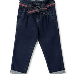 Mid-Distressed Jeans with Belt-image-136