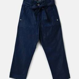united colors of benetton Paperbag Pants with Waist Tie-Up-picture-1