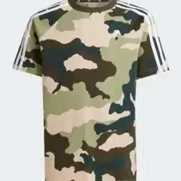 Boys Camouflage Print Regular Fit Round-Neck T-Shirt-image-80