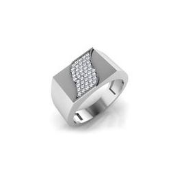 Ciaz White Gold Diamond Cocktail Ring-image-56